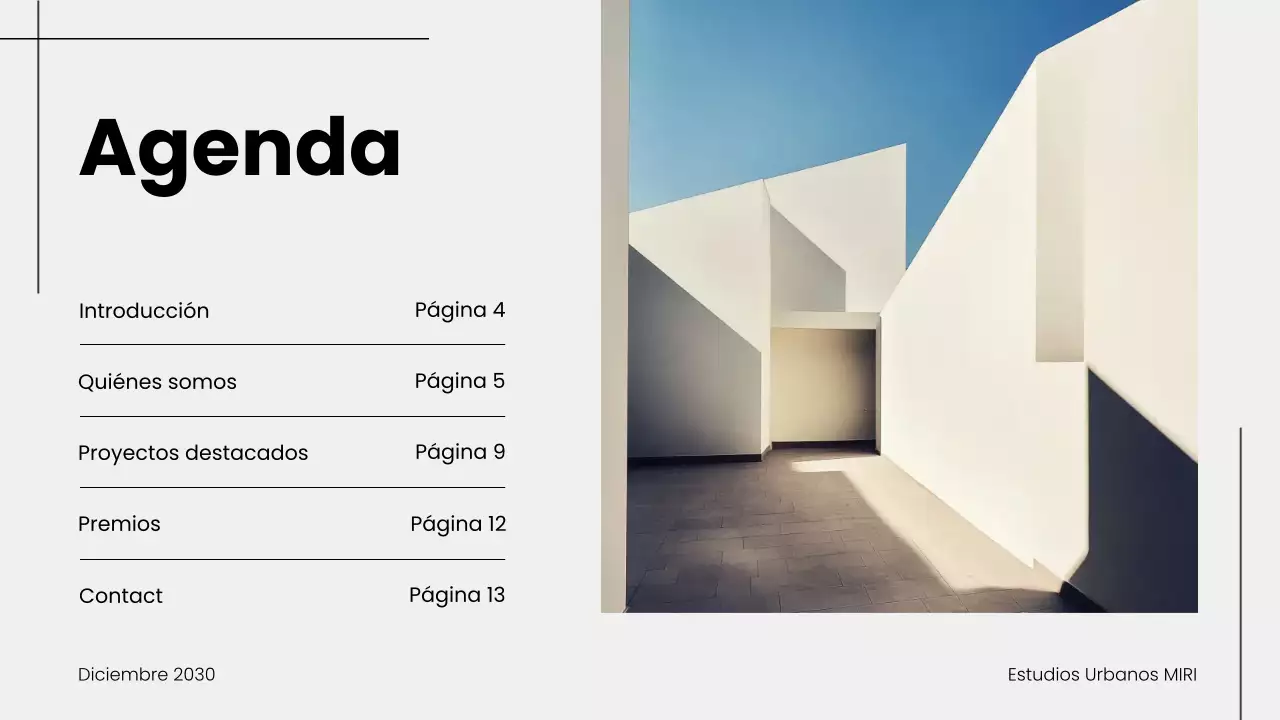 Presentación de la cartera de arquitectura