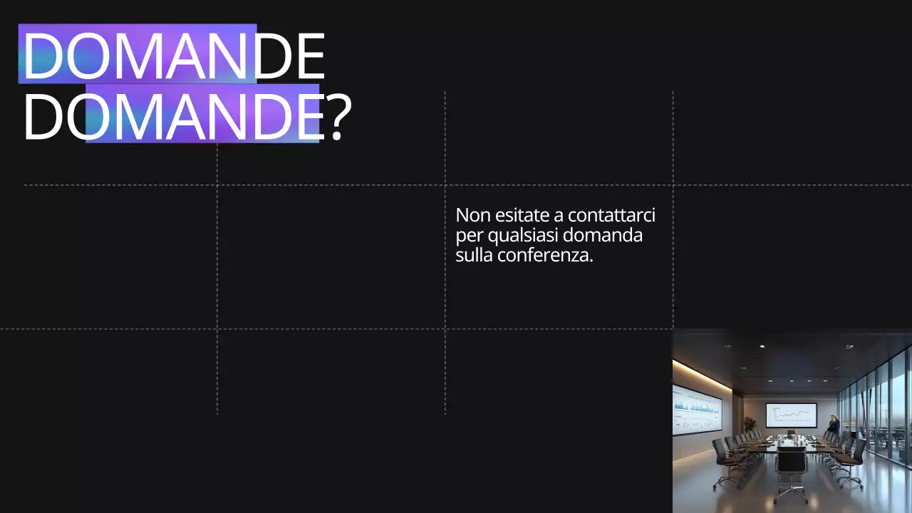 Blu Viola Nero Annuncio di conferenza moderna