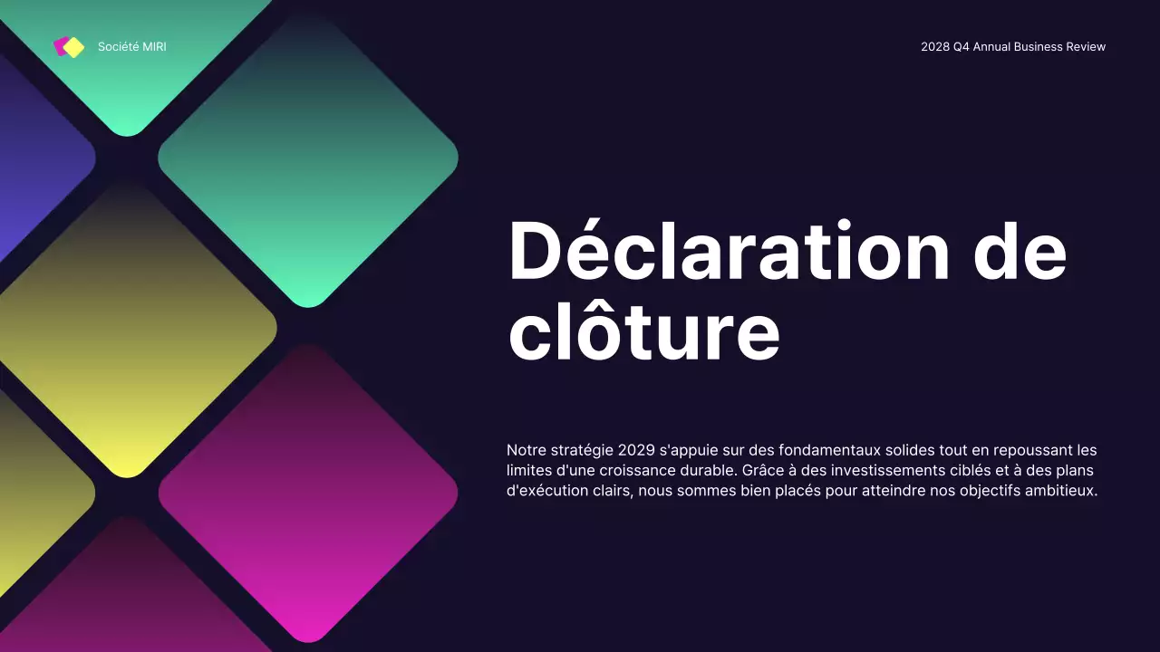 rapport d'activité moderne bleu foncé