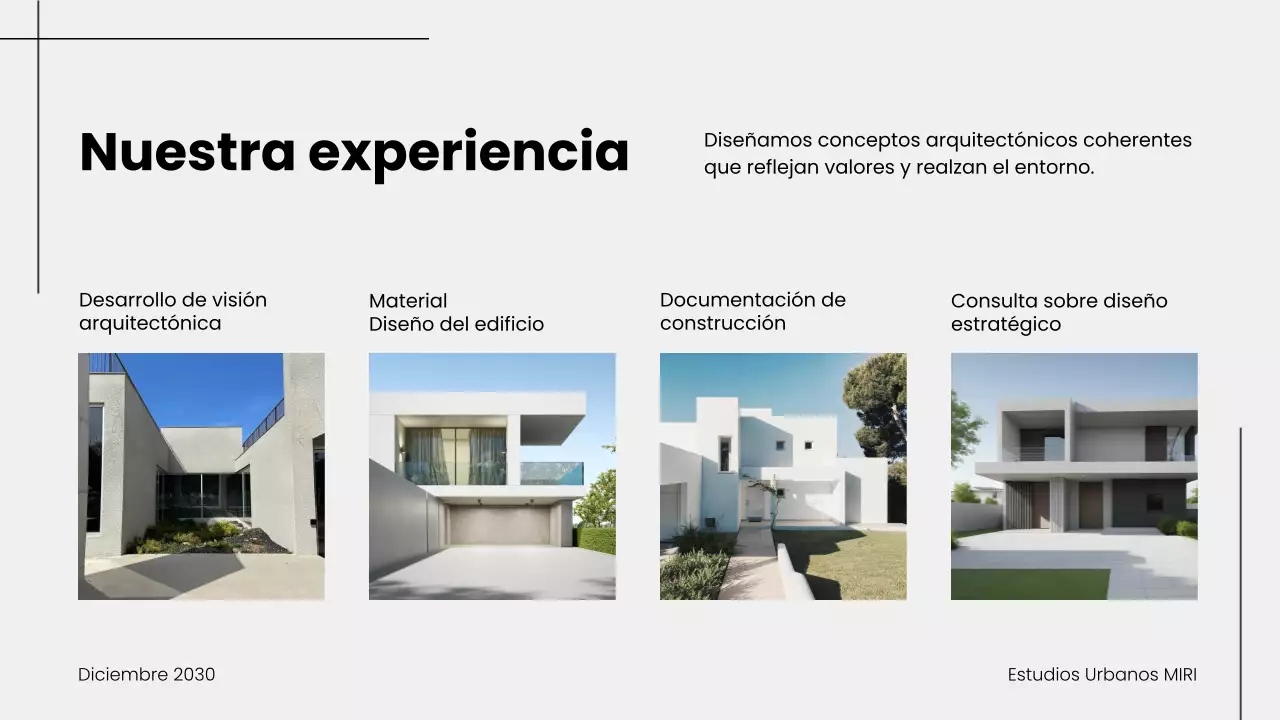 Presentación de la cartera de arquitectura