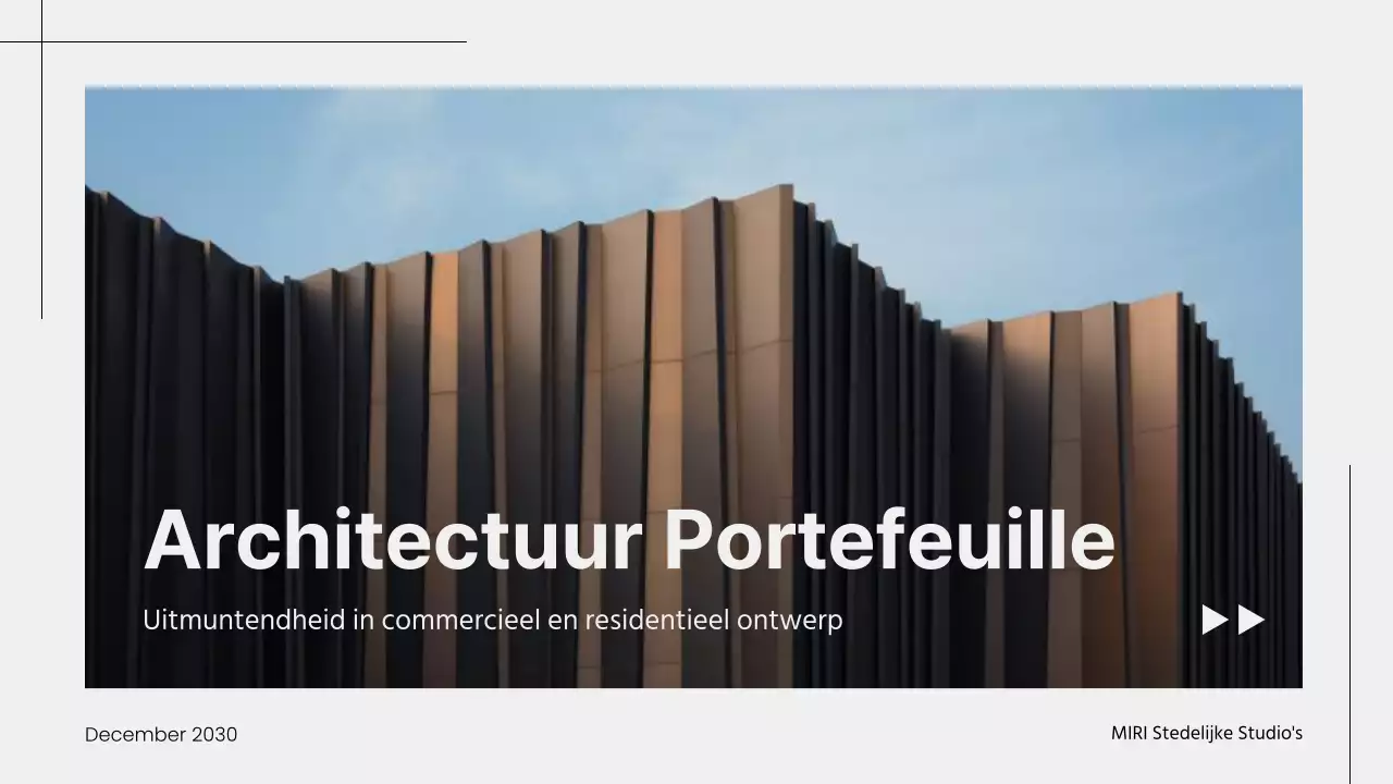 Presentatie architectuurportfolio
