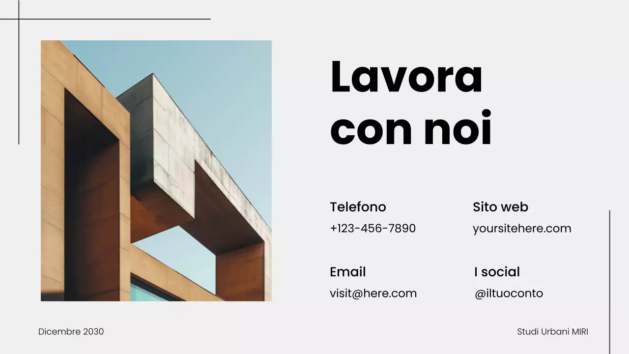 Presentazione del portafoglio di architettura