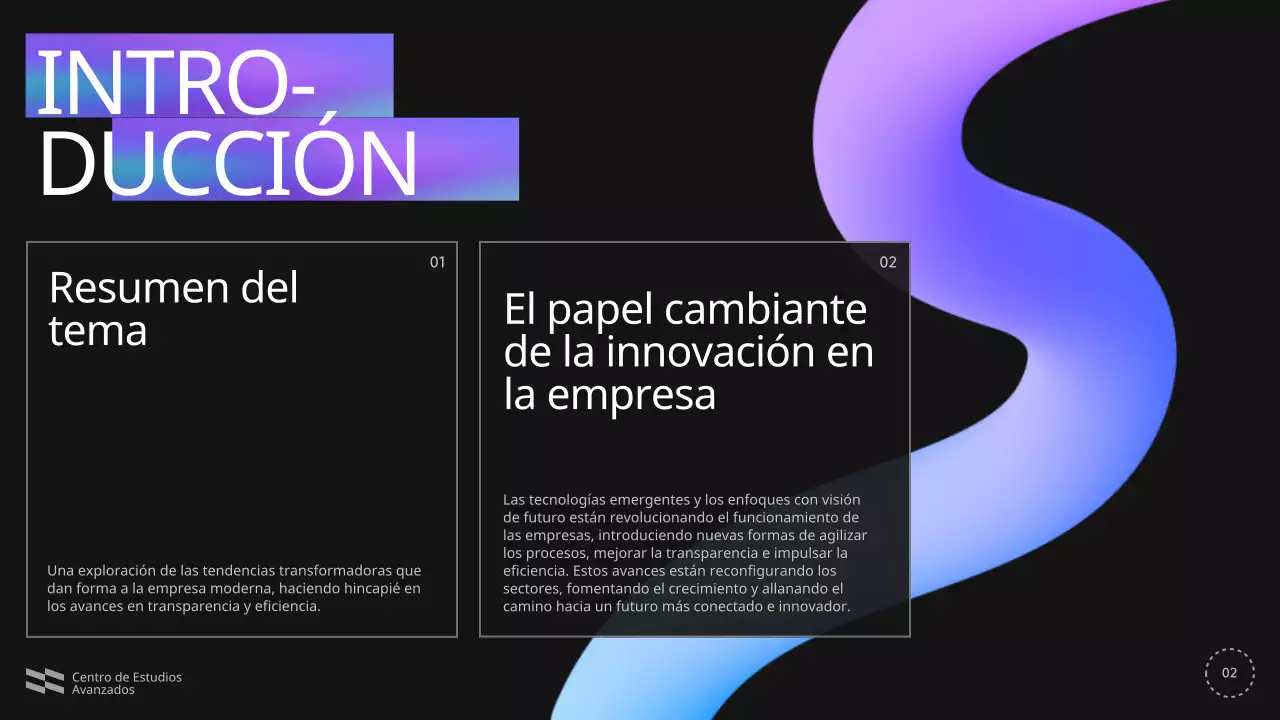 Azul Violeta Negro Conferencia Moderna Anuncio