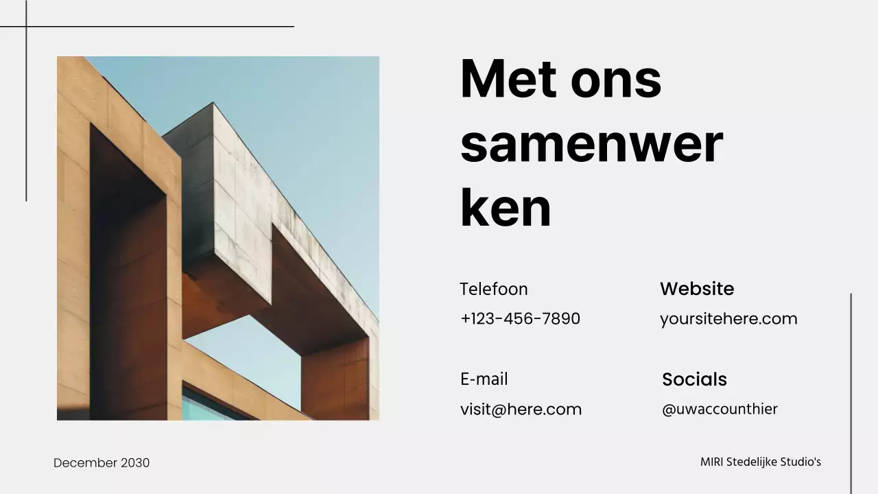 Presentatie architectuurportfolio