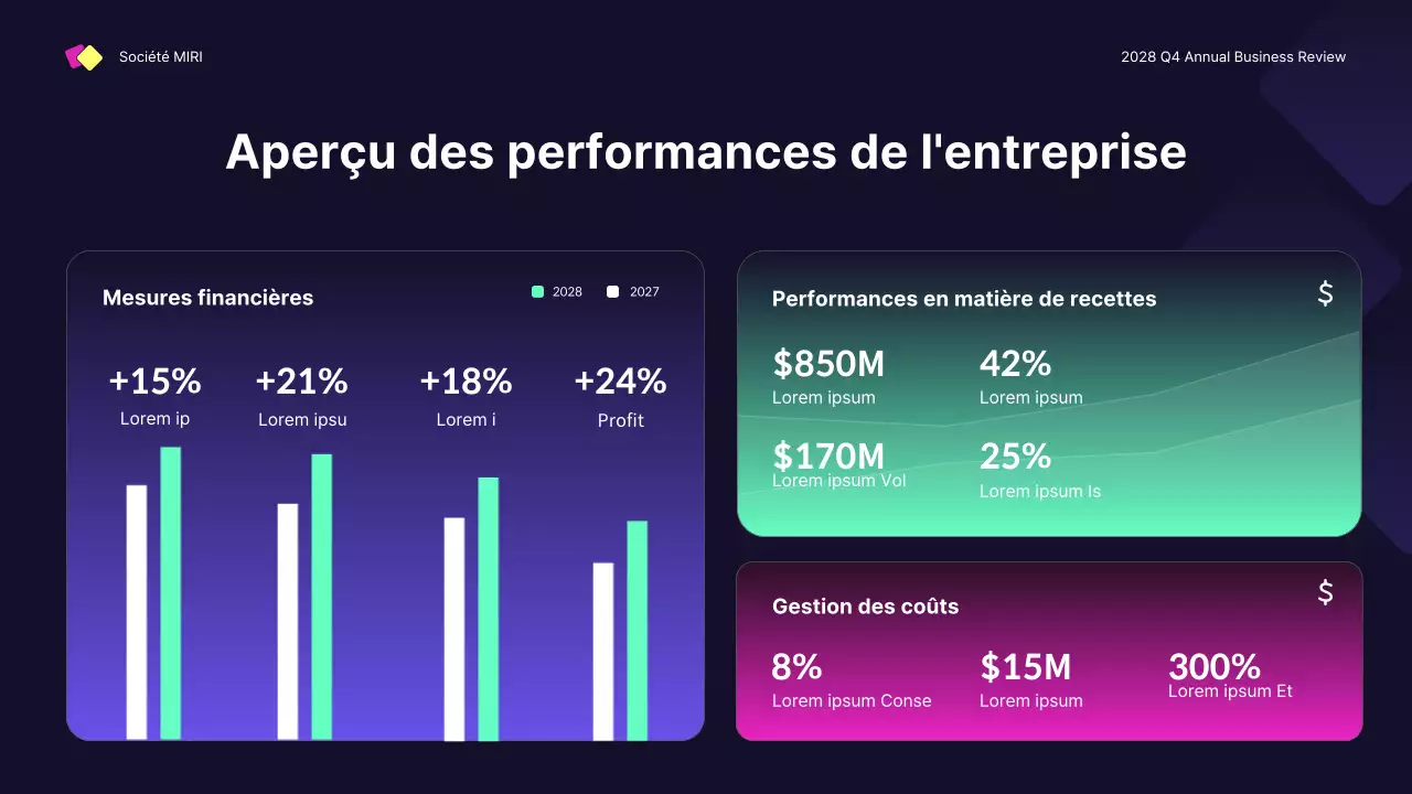 rapport d'activité moderne bleu foncé