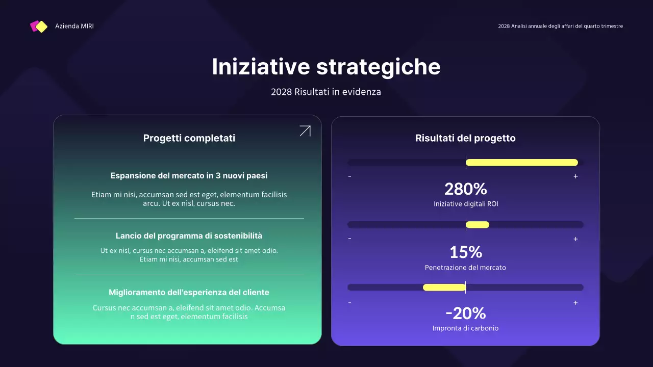 relazione d'affari moderna di colore blu scuro