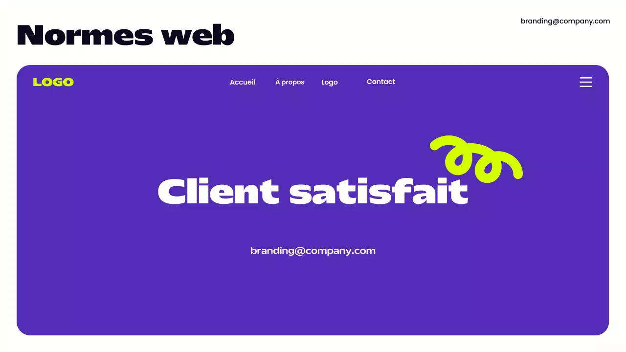 ligne directrice de la marque moderne pourpre