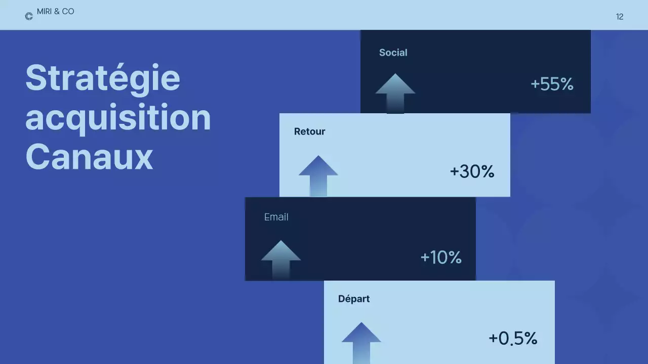 plan d'affaires moderne bleu foncé