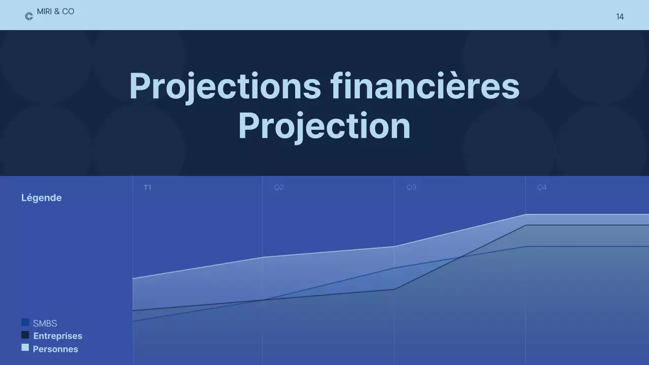 plan d'affaires moderne bleu foncé