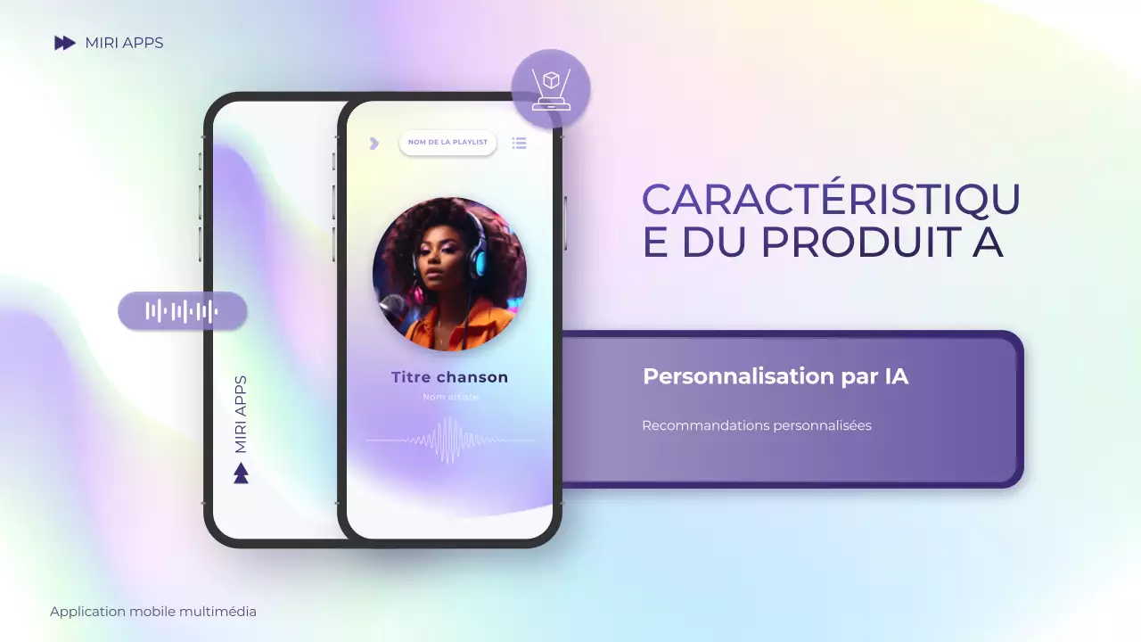 violet dégradé holographique moderne mobile introduction guide présentation