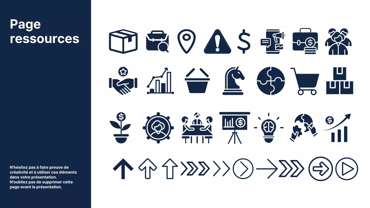 plan d'affaires moderne bleu foncé