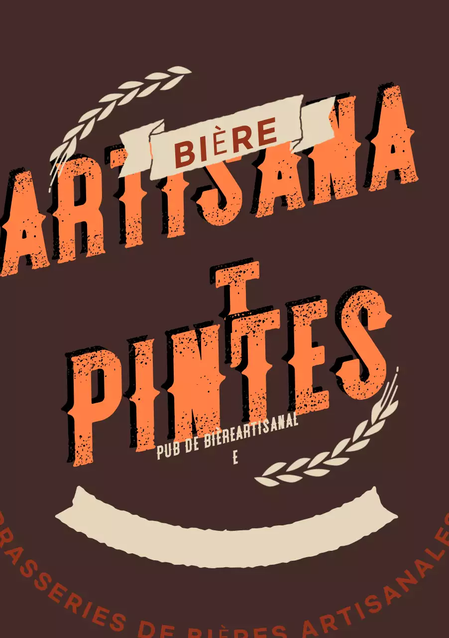 Publicité pour une bière artisanale brune