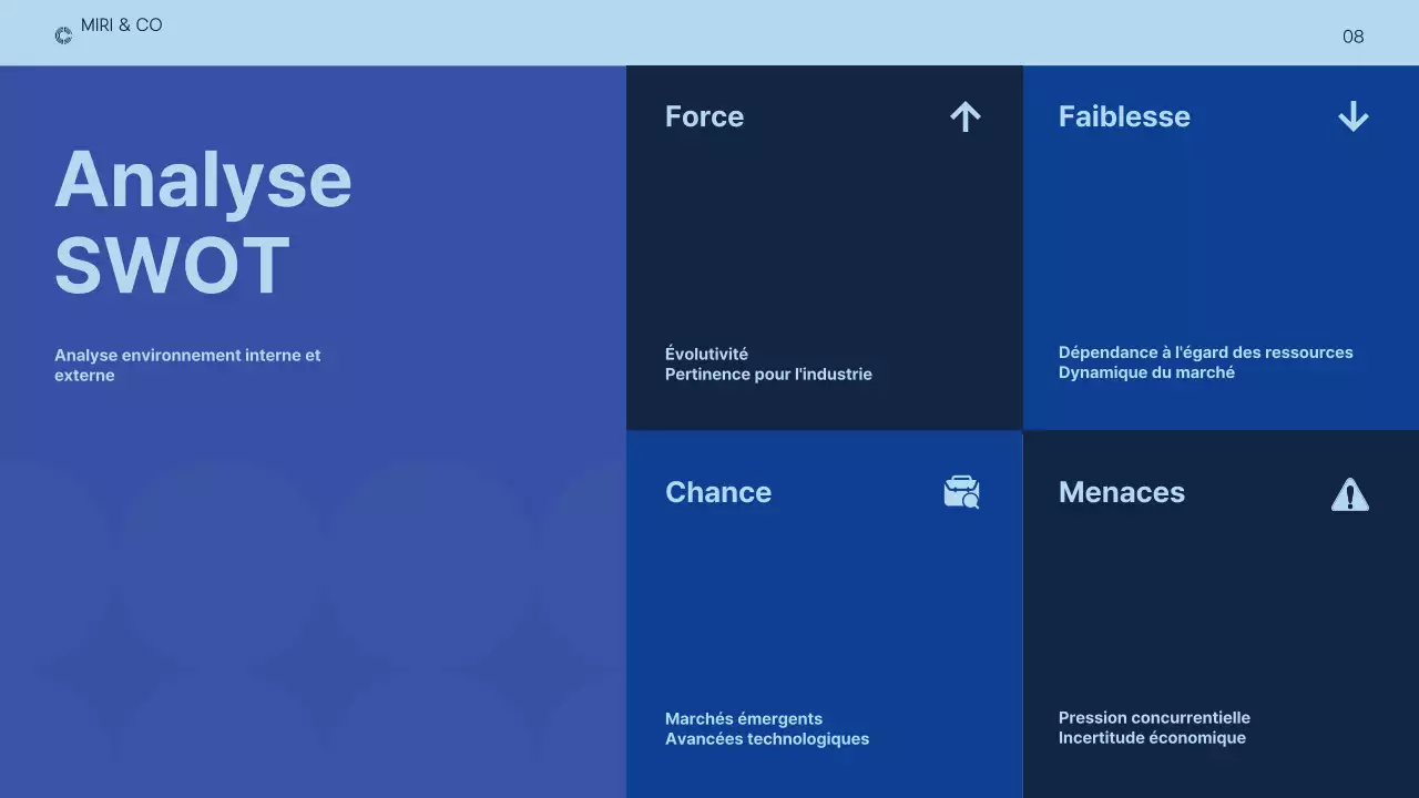 plan d'affaires moderne bleu foncé