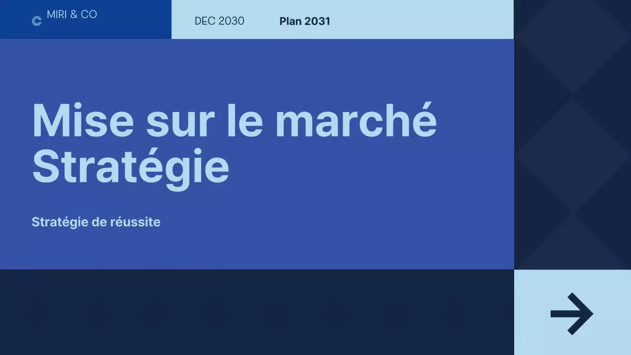 plan d'affaires moderne bleu foncé