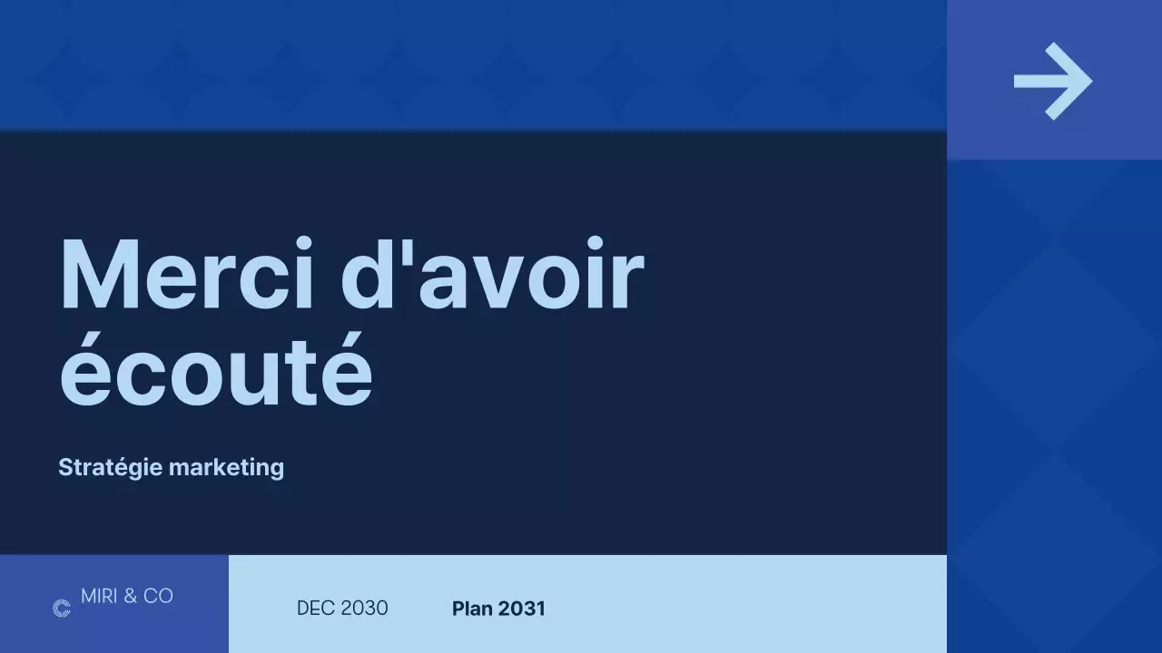 plan d'affaires moderne bleu foncé