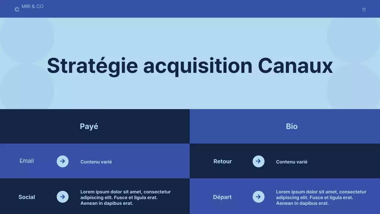 plan d'affaires moderne bleu foncé