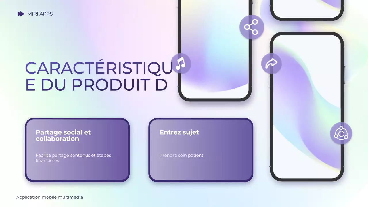 violet dégradé holographique moderne mobile introduction guide présentation