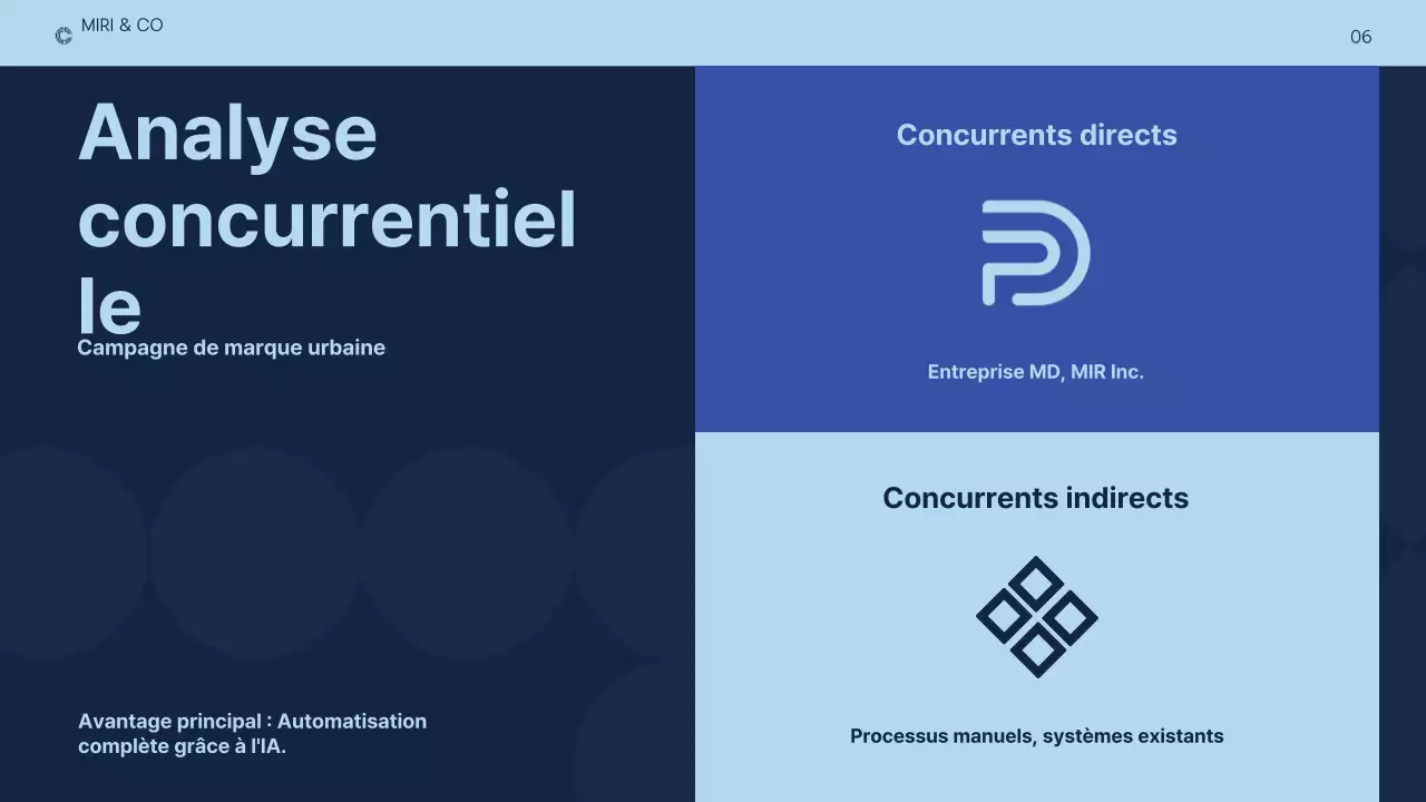 plan d'affaires moderne bleu foncé