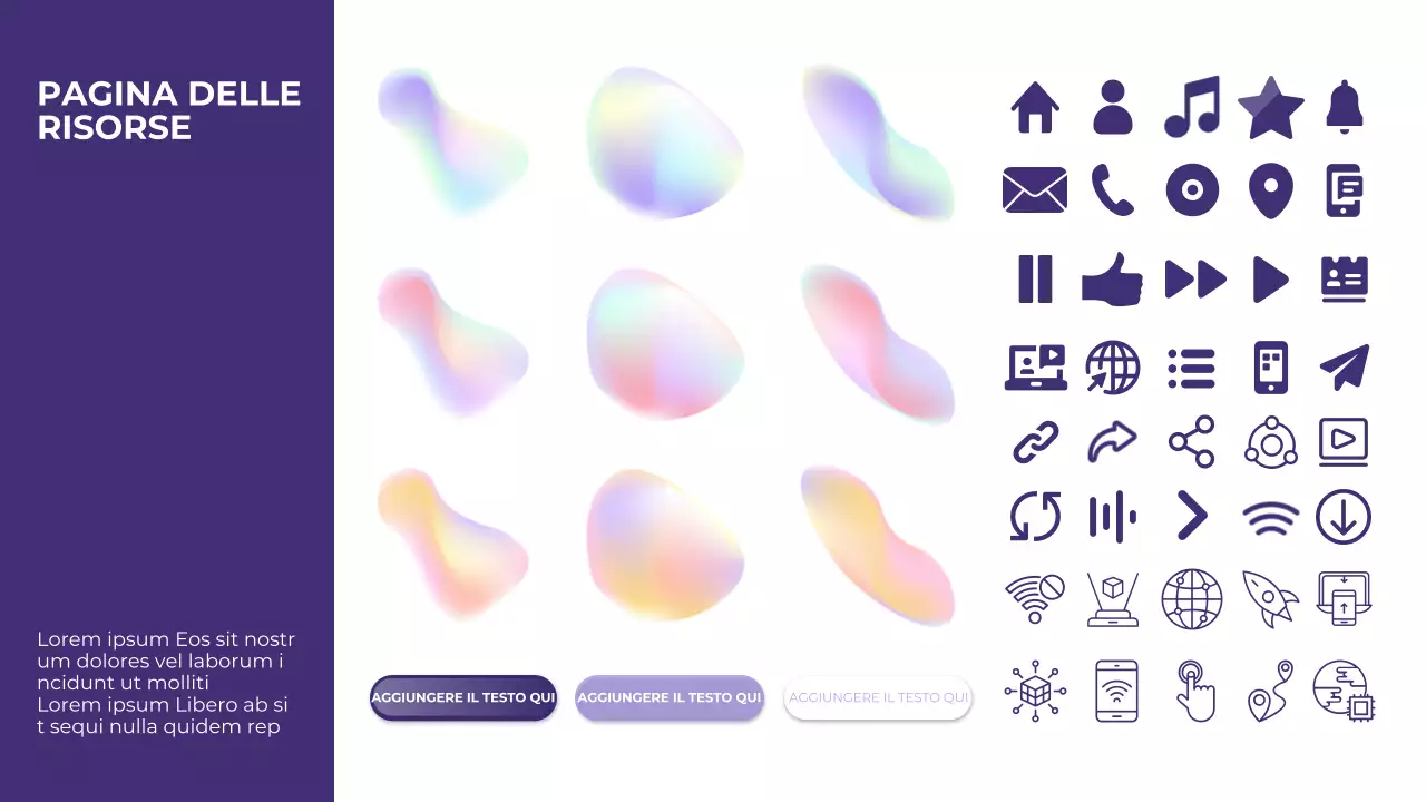 viola sfumato olografico moderno mobile introduzione guida presentazione