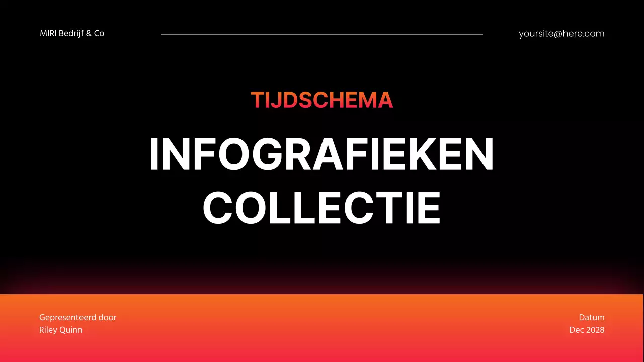 oranje moderne infographics presentatie