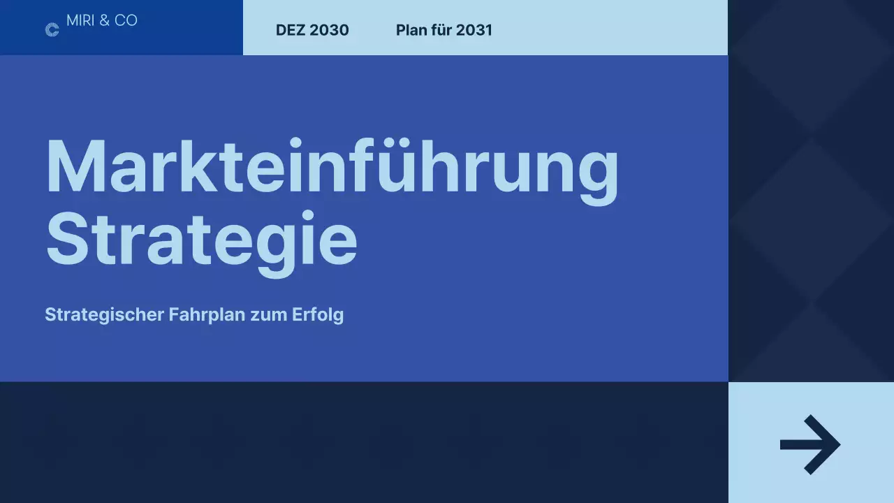 dunkelblauer moderner Businessplan