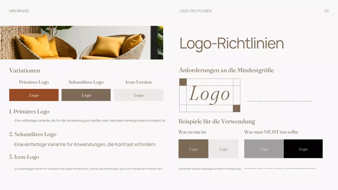 Trendy Neutral Interior Design Markenrichtlinien Handbuch