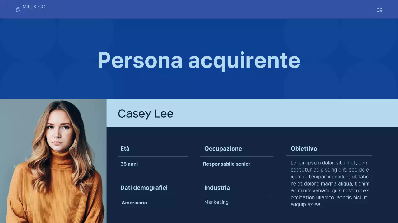 business plan moderno blu scuro