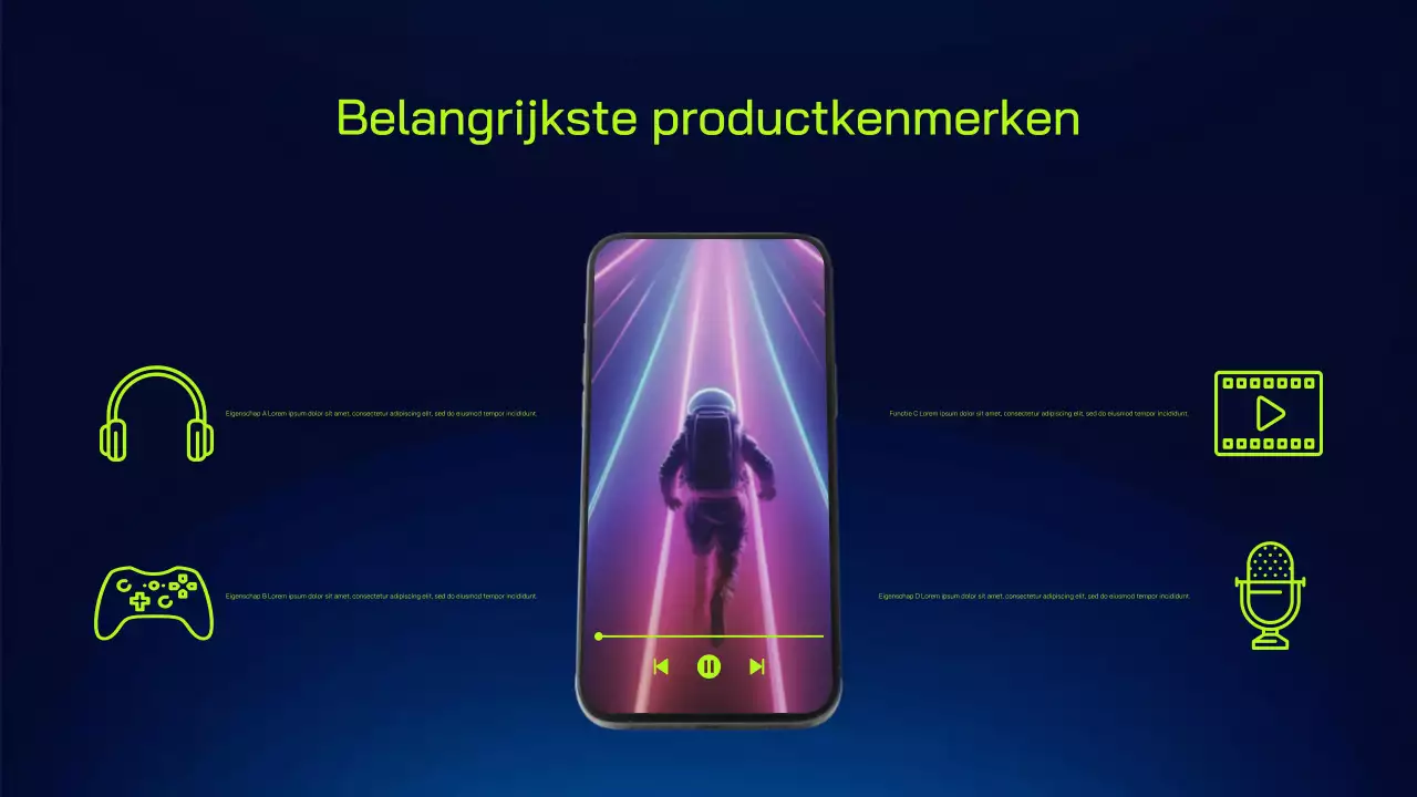 Paarse moderne mobiele app introductie