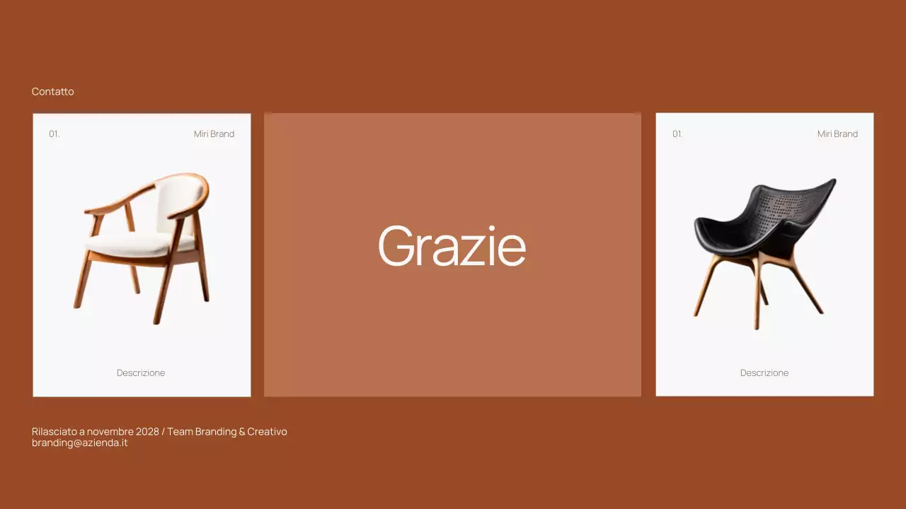 Manuale delle linee guida del marchio per un design d'interni neutro e di tendenza