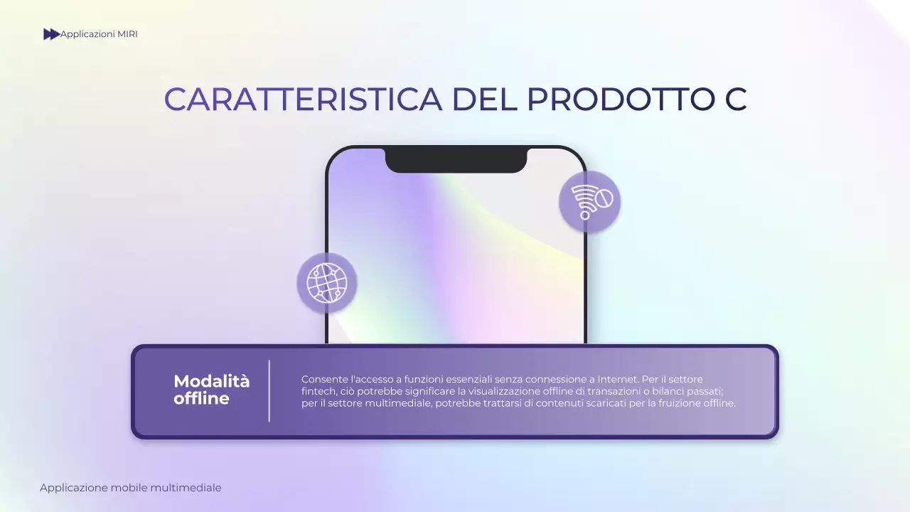 viola sfumato olografico moderno mobile introduzione guida presentazione