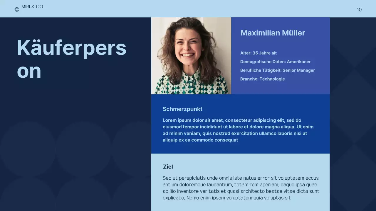 dunkelblauer moderner Businessplan