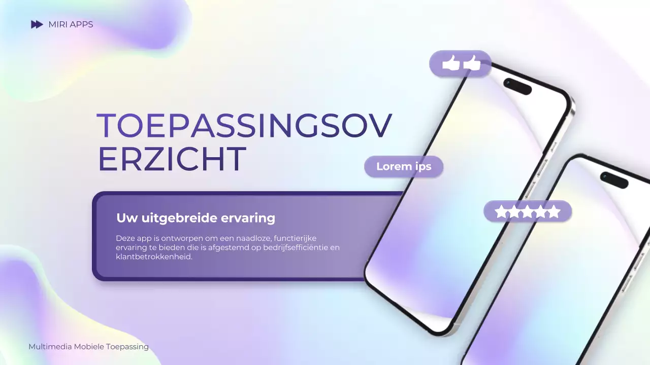 paars kleurverloop holografisch modern mobiel introductiegids presentatie