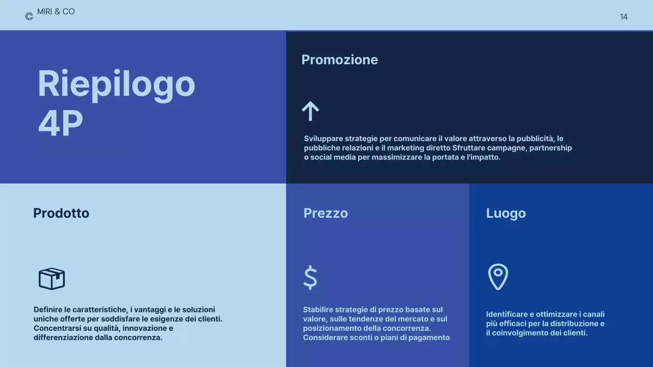 business plan moderno blu scuro