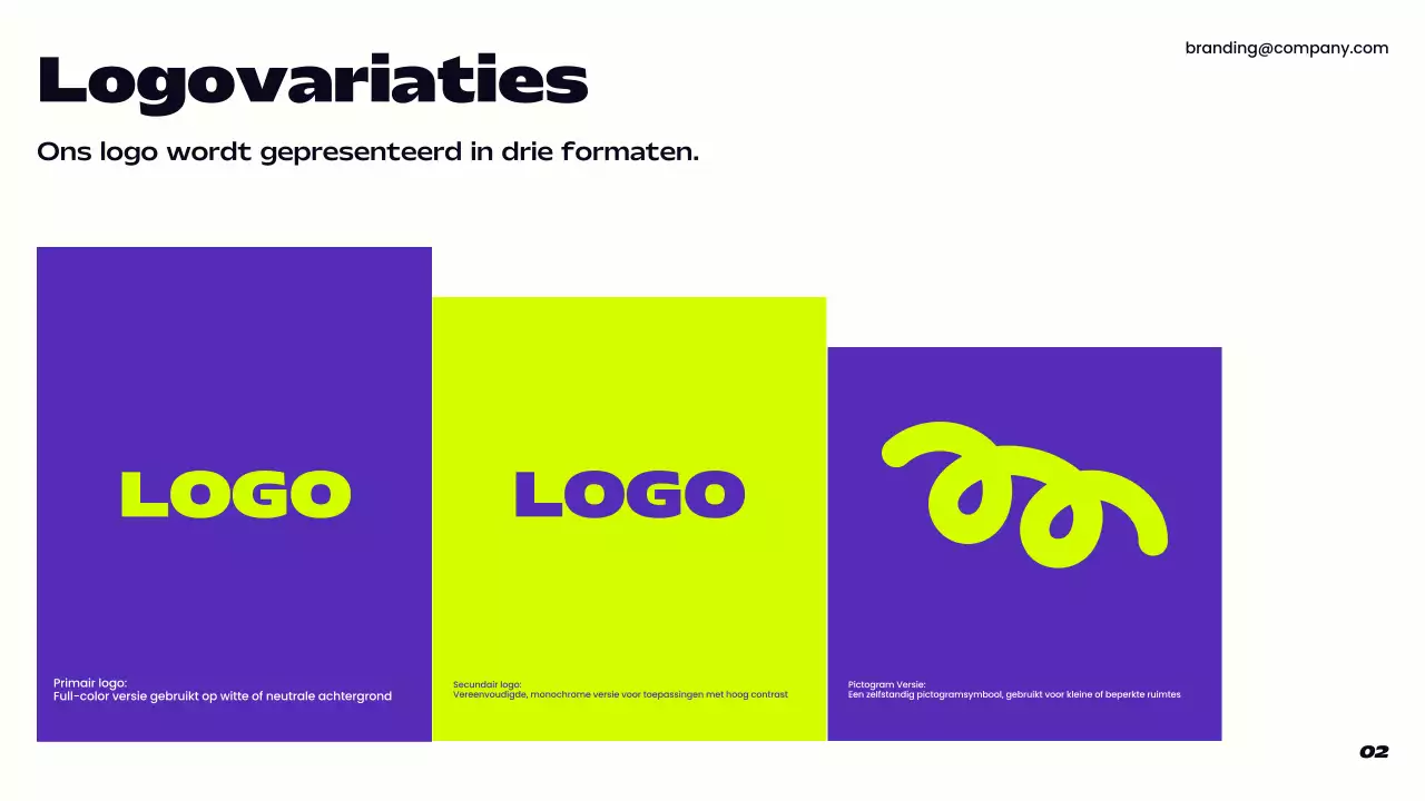 paarse moderne merkrichtlijn