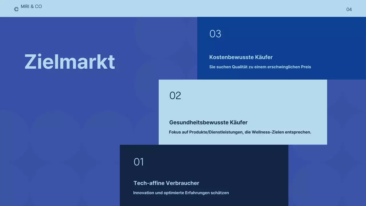 dunkelblauer moderner Businessplan