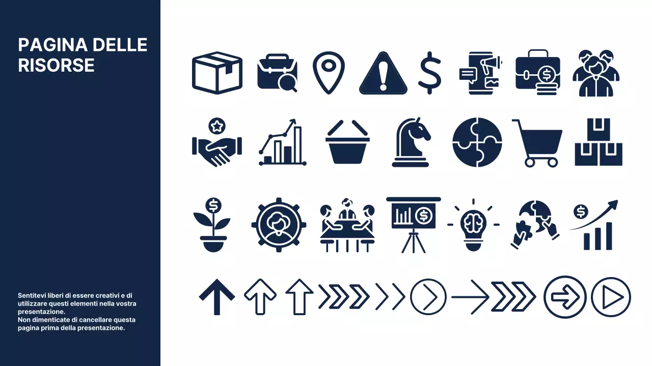 business plan moderno blu scuro