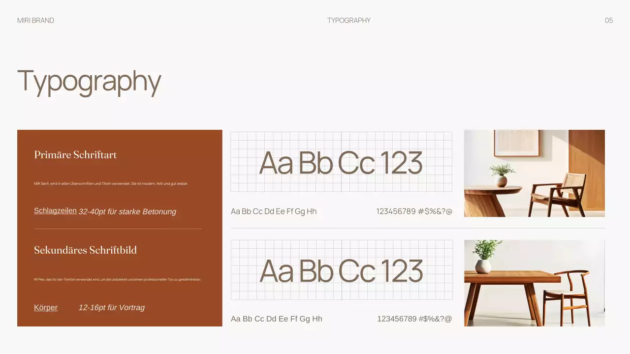 Trendy Neutral Interior Design Markenrichtlinien Handbuch