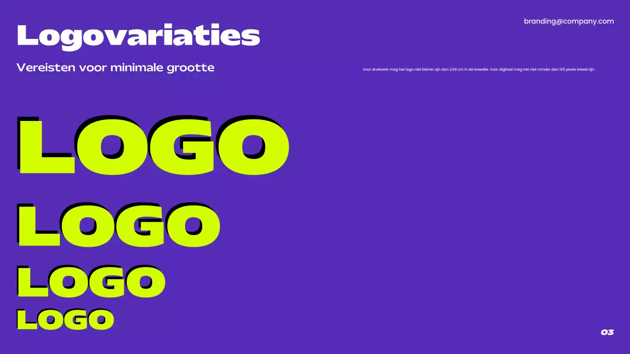 paarse moderne merkrichtlijn