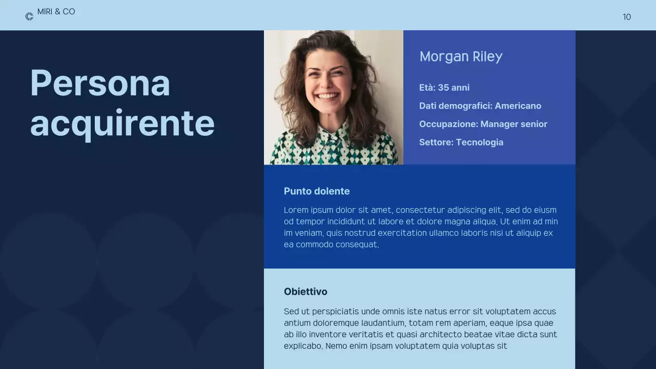 business plan moderno blu scuro