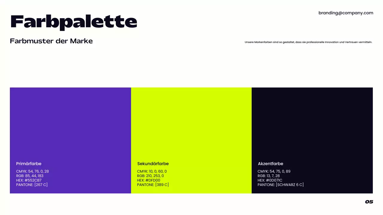 lila moderner Markenleitfaden