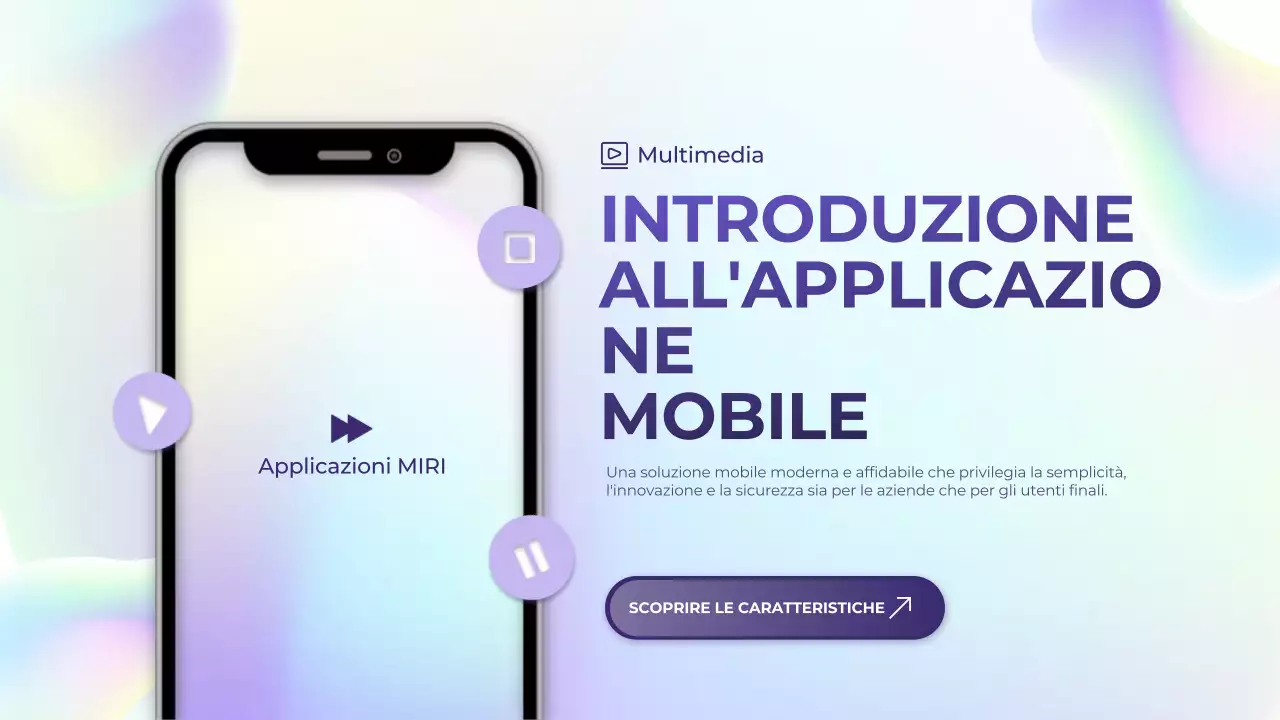 viola sfumato olografico moderno mobile introduzione guida presentazione