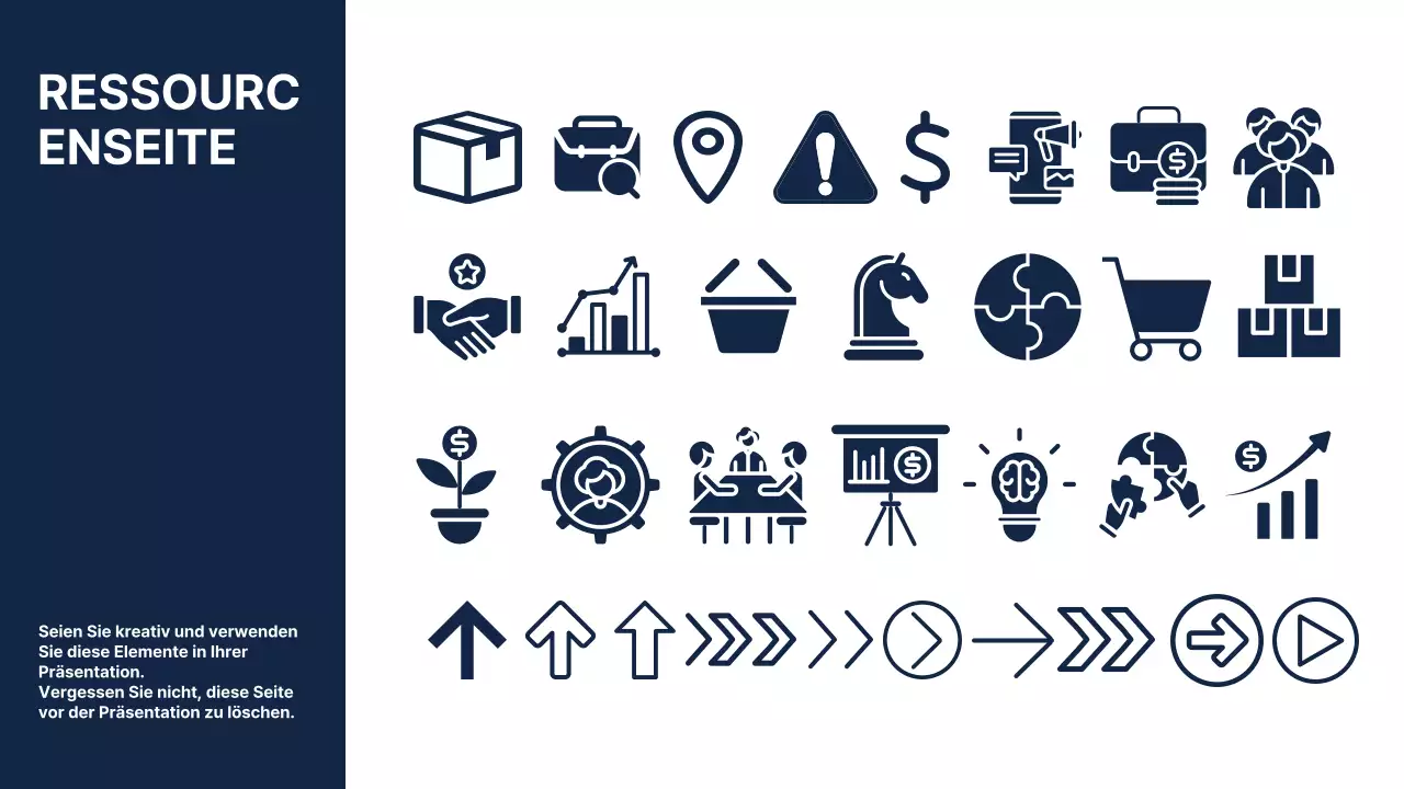 dunkelblauer moderner Businessplan