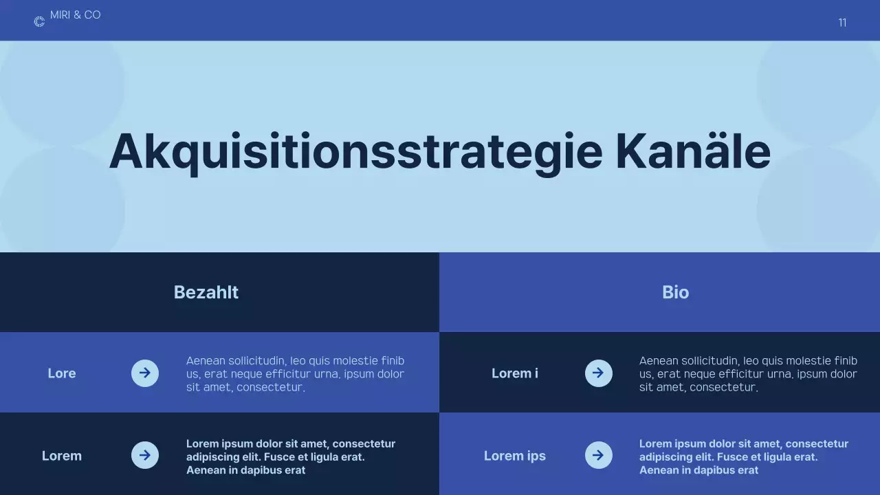 dunkelblauer moderner Businessplan