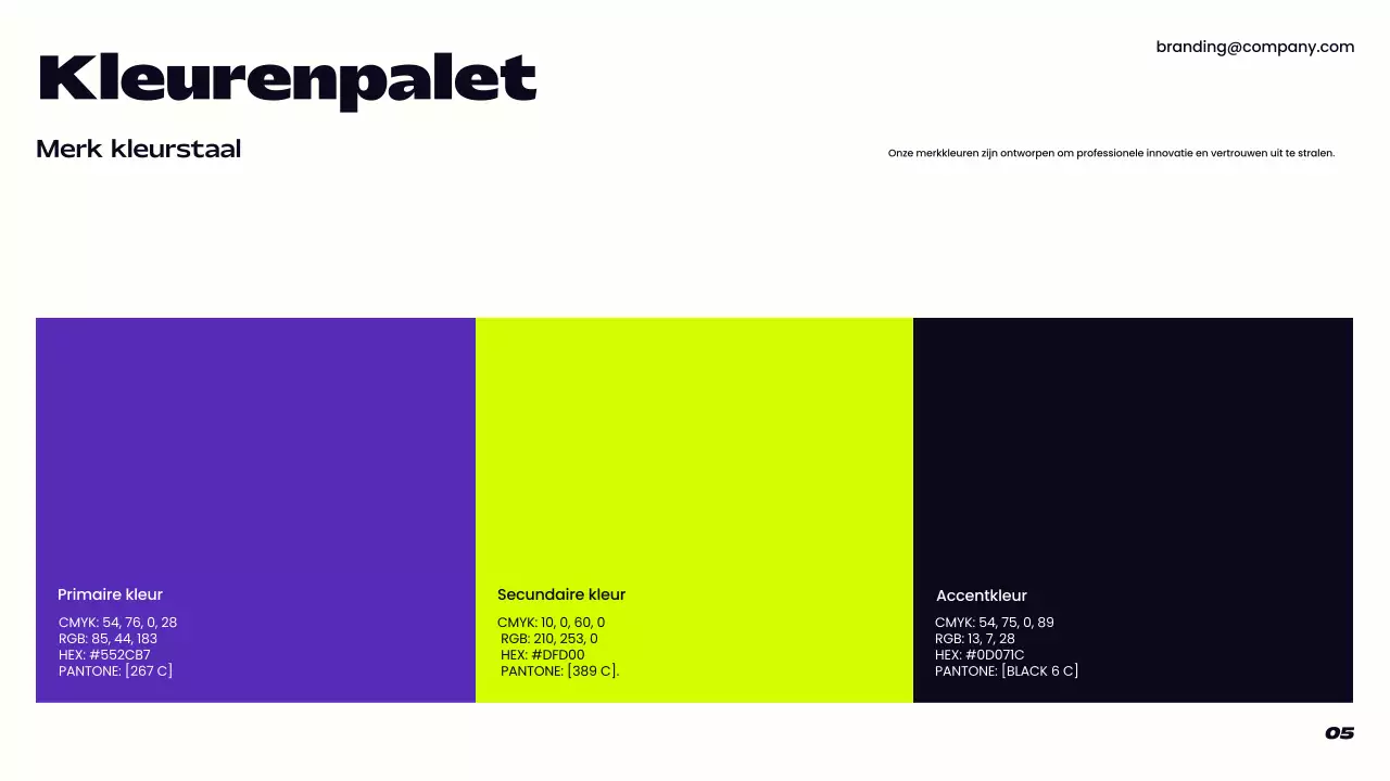 paarse moderne merkrichtlijn