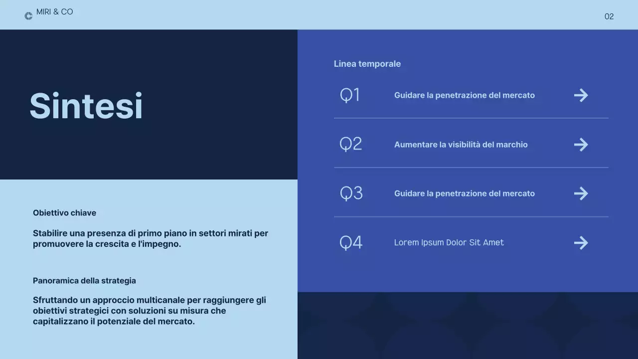 business plan moderno blu scuro