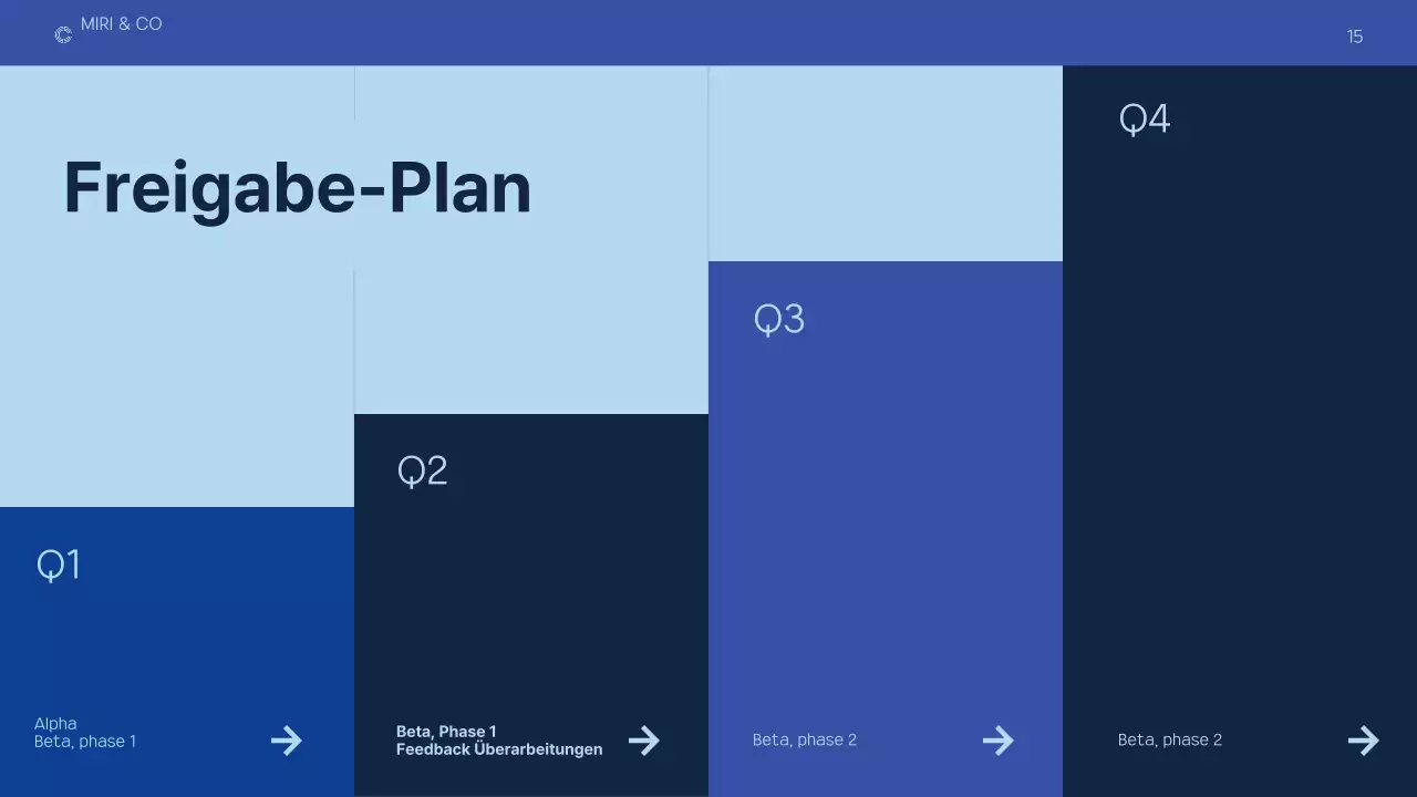 dunkelblauer moderner Businessplan