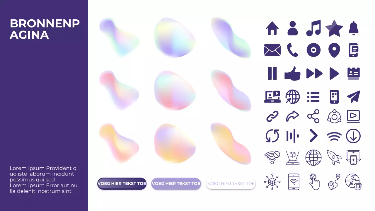 paars kleurverloop holografisch modern mobiel introductiegids presentatie