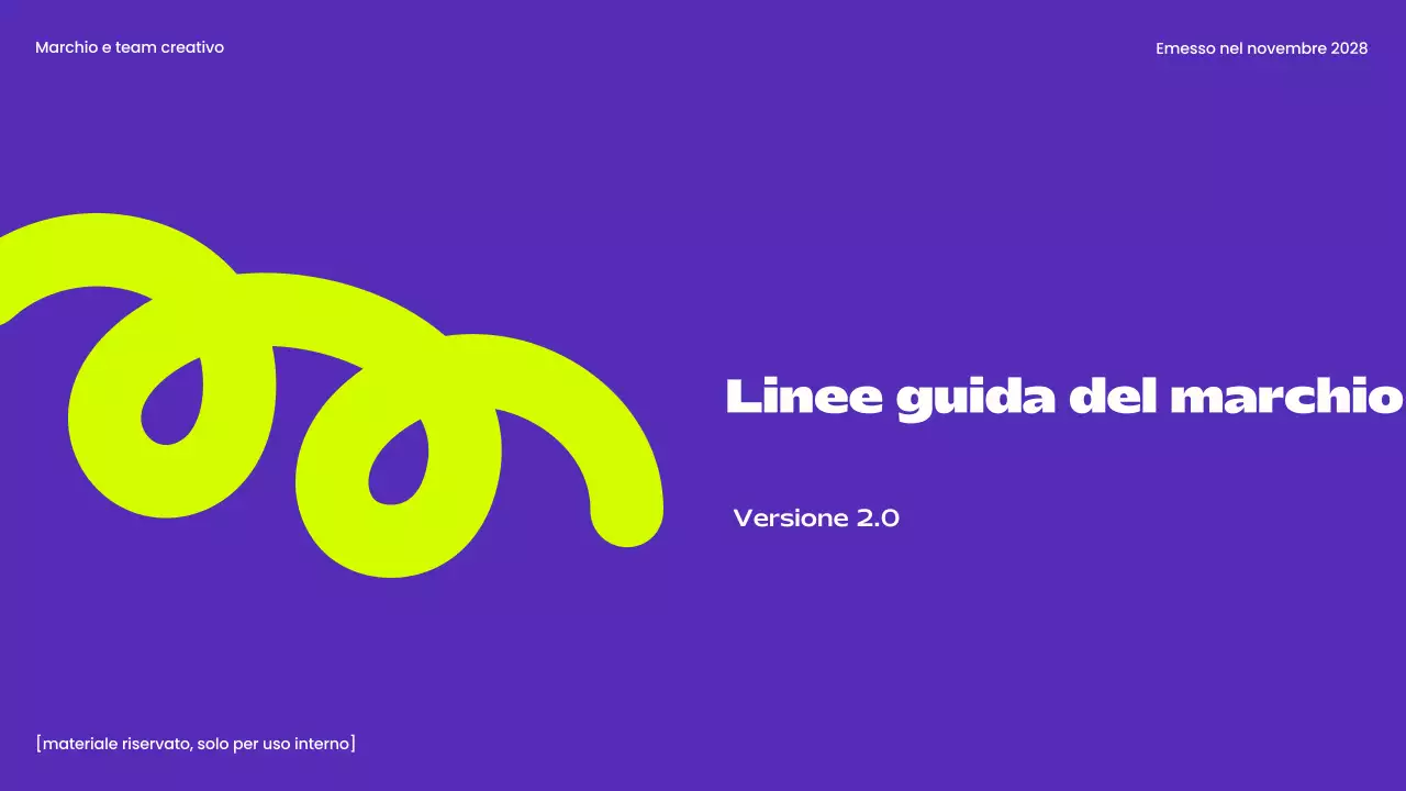 linea guida del marchio moderno viola