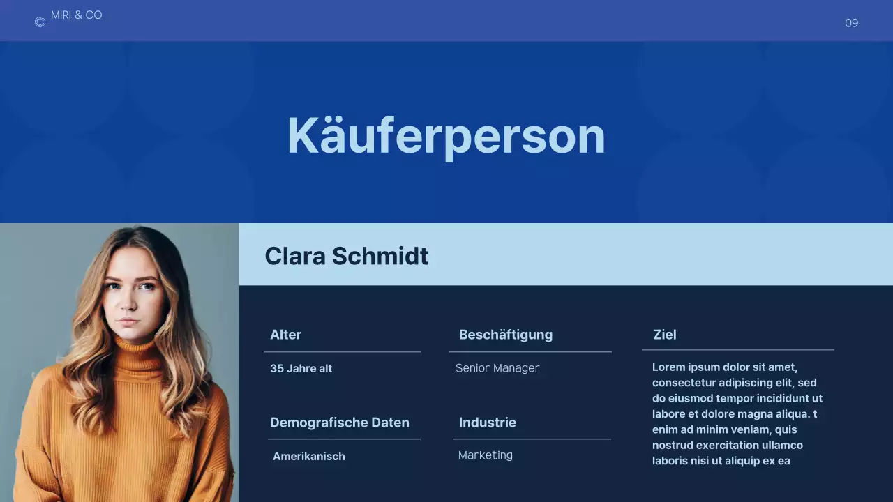 dunkelblauer moderner Businessplan