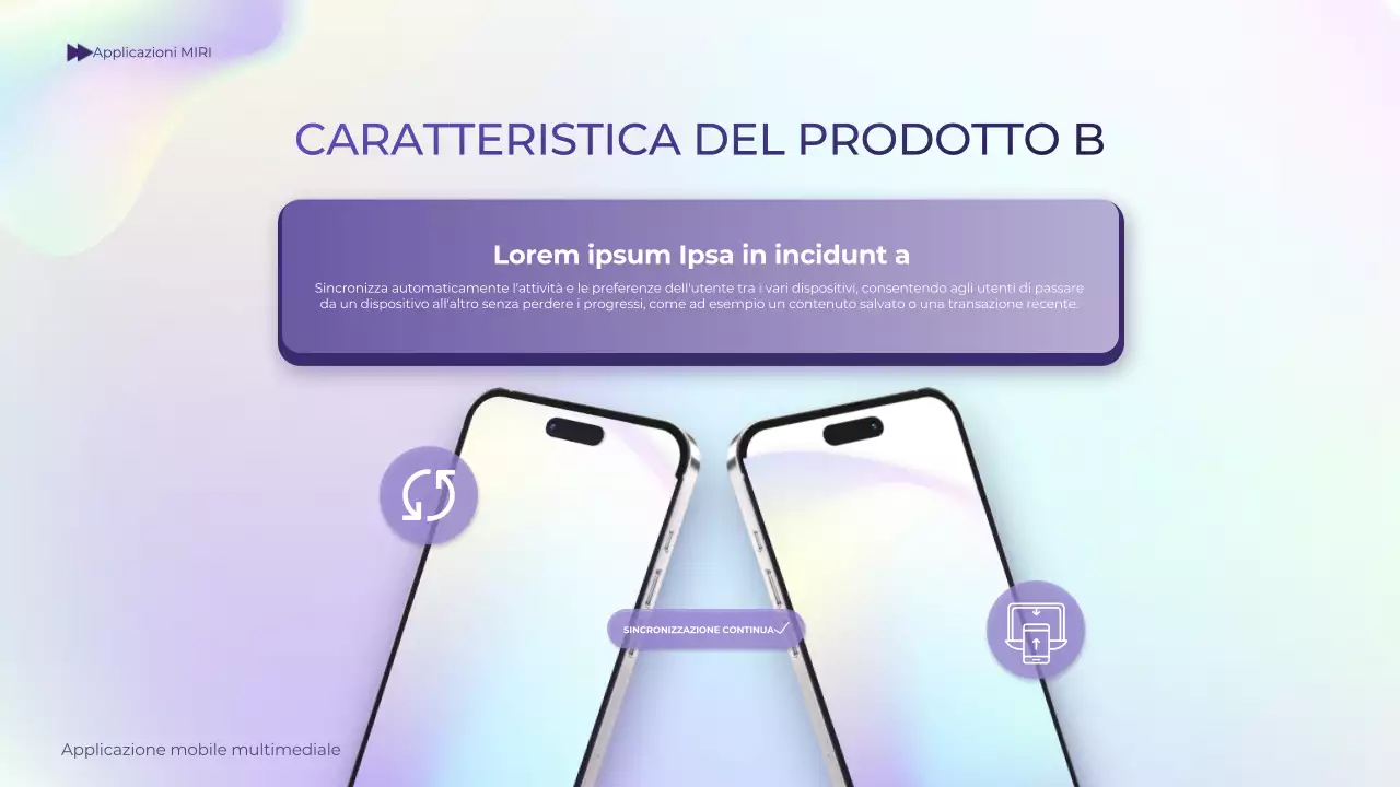 viola sfumato olografico moderno mobile introduzione guida presentazione